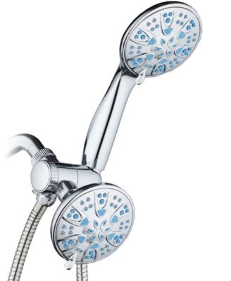 Aquadance - Antimicrobial/Anti-Clog High-Pressure 30-setting Dual Head Combination Shower