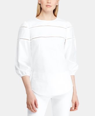 Lauren Ralph Lauren - Ladder-Lace-Trim Cotton Shirt