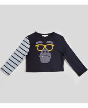 image of Kinderkind Toddler and Little Boys Striped Kool Long Sleeve Top