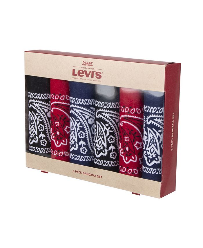 Levi's Men's Bandana Headband Gift Sets - Pack of 6 u0026 Reviews - All  Accessories - Men - Macy's bandana levis