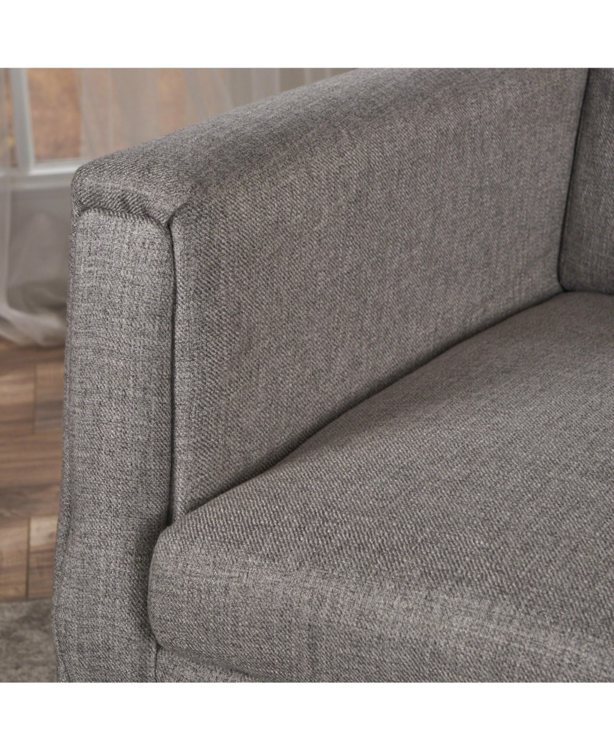 Noble House Horatia Swivel Chair In Gray