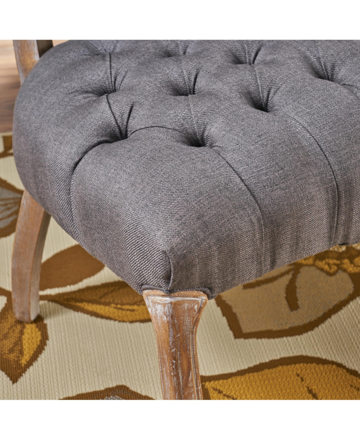 Noble House Benno 47" Loveseat In Dark Grey