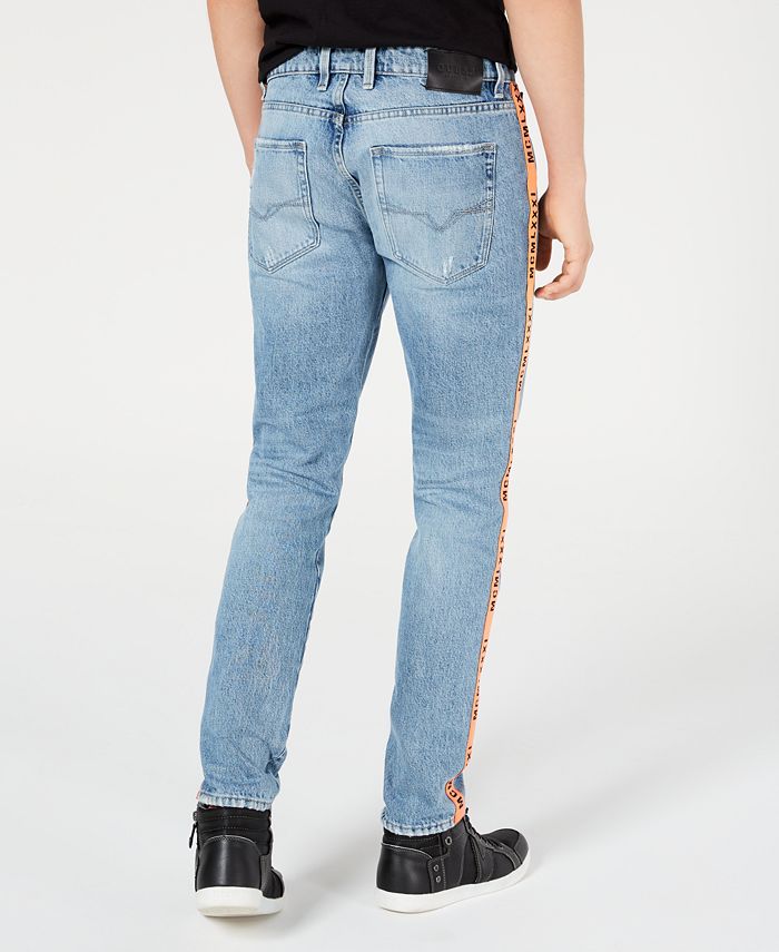 GUESS Men's Slim Tapered SideTaped Jeans Macy's