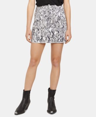 Sanctuary - Snakeskin-Print Mini Skirt