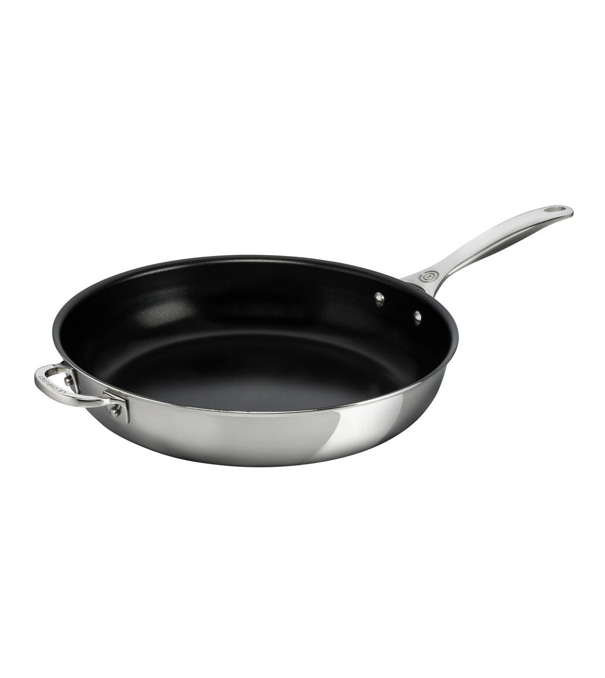 Shop Le Creuset 12.5" Nonstick Deep Fry Pan With Helper Handle In N,a