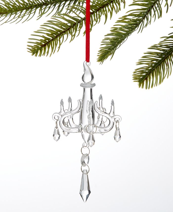 Holiday Lane Midnite Blue Crystal Chandelier Ornament, Created for Macy