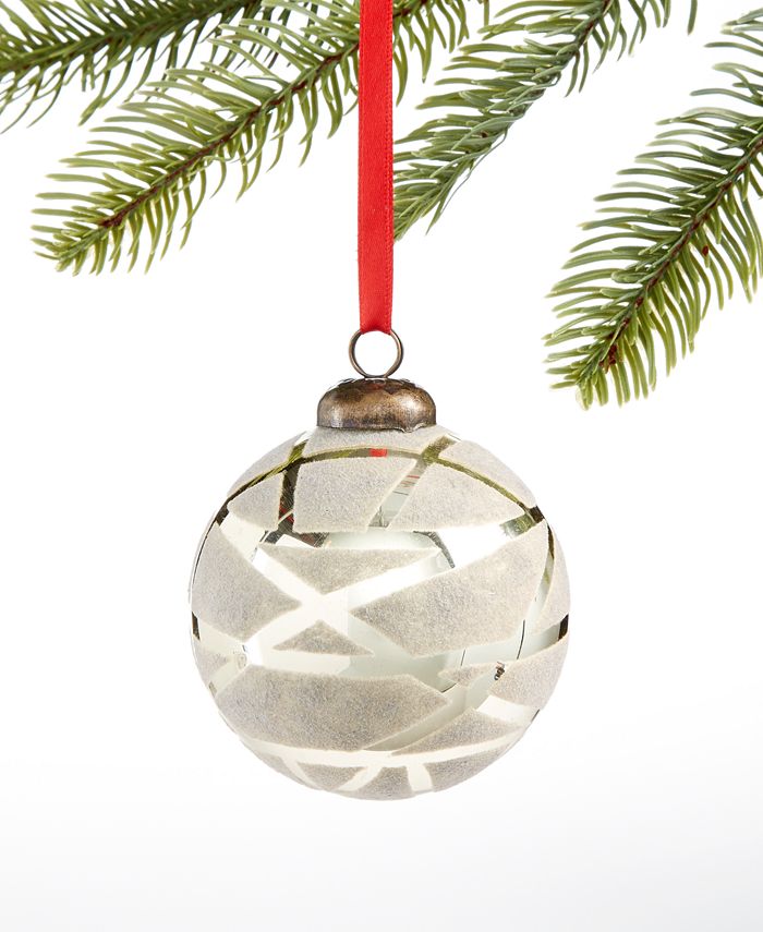 Holiday Lane Birds & Boughs, Silver Ball Ornament, Created for Macy's ...