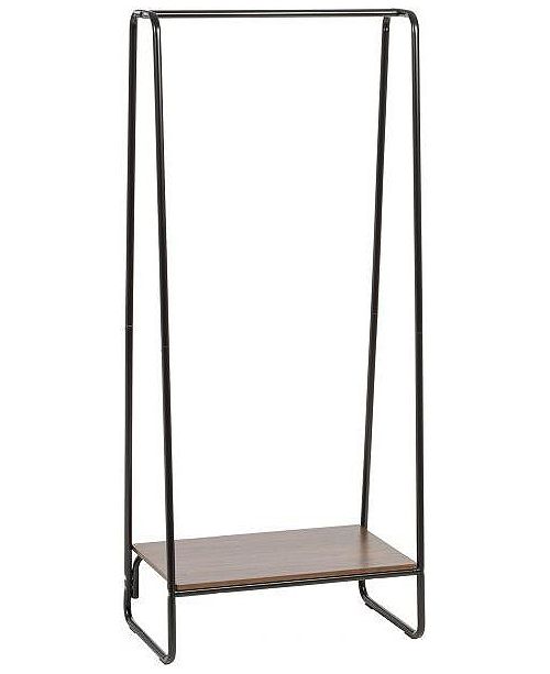 Iris Usa Metal Garment Rack With Wood Shelf Reviews Home