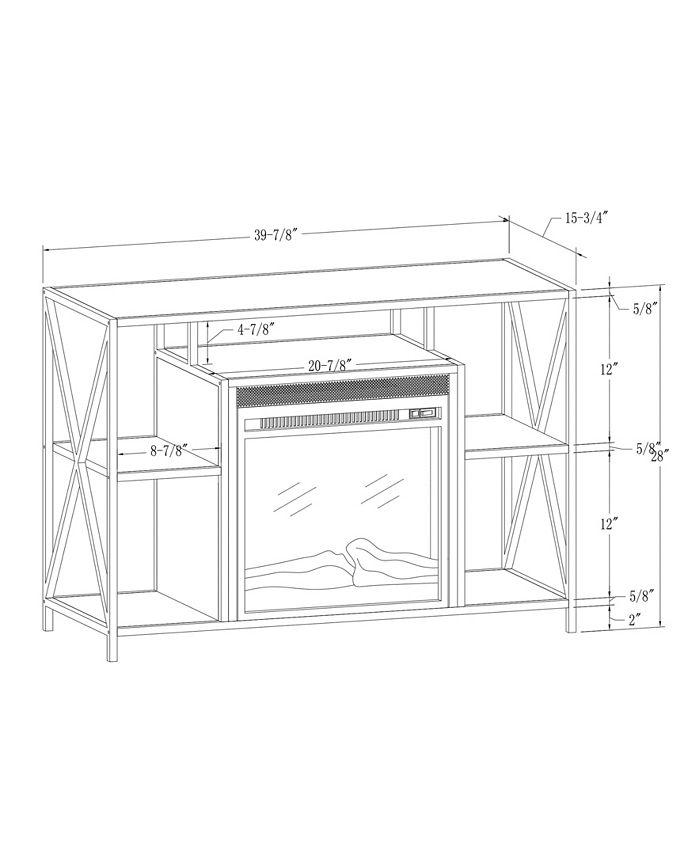 Walker Edison 40" Fireplace TV Stand Cube Shelf Macy's