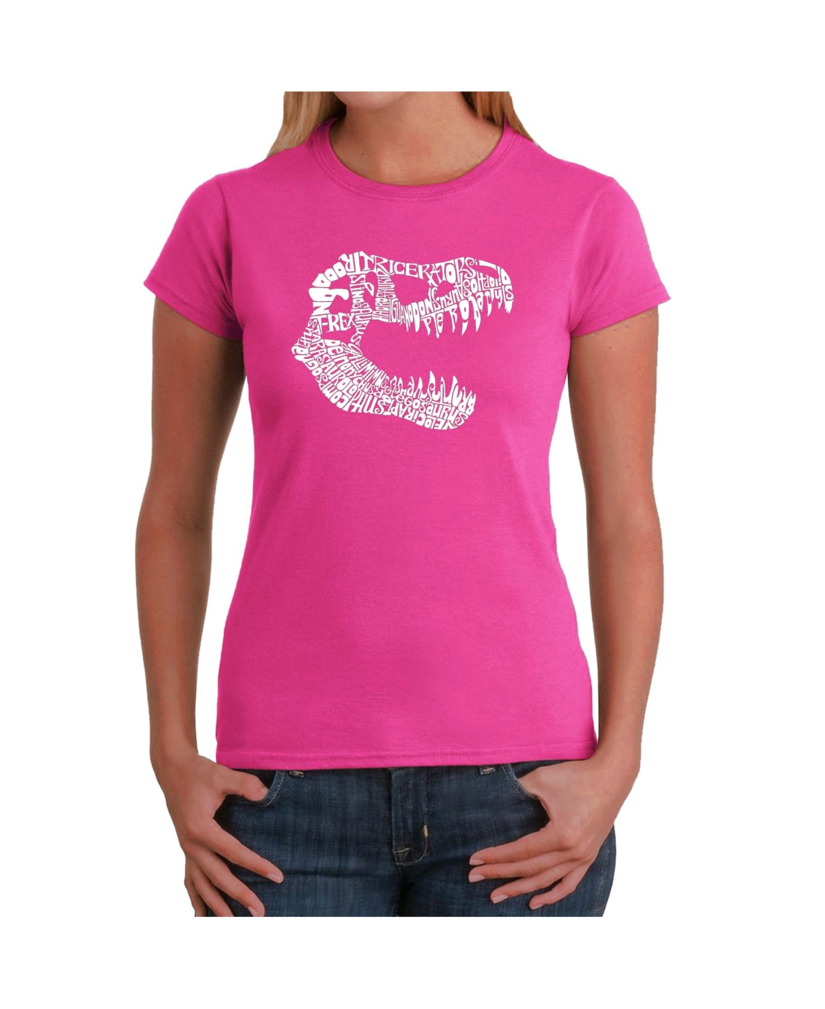 Women's Word Art T-Shirt - T-Rex