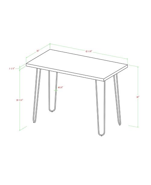 Walker Edison 42 Hairpin Leg Wood Writing Desk White Reviews