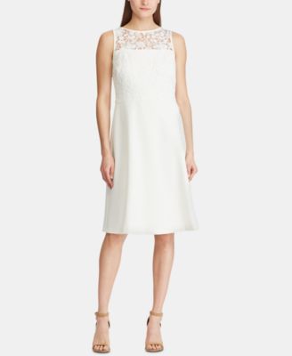 ralph lauren crepe overlay dress
