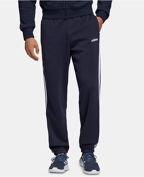 Adidas Men S Essentials 3 Stripe Fleece Pants Reviews All