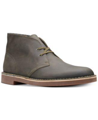 Clarks Men s Bushacre 2 Olive Oily Leather Chukka Boots Macy s