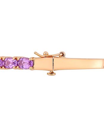 Macy's - Amethyst (6 ct. t.w.) Bangle in 18k Rose Gold over Sterling Silver