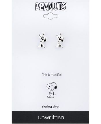 Sterling silver snoopy earrings Clearance