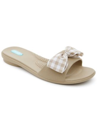anne klein qtee wedge slide sandals