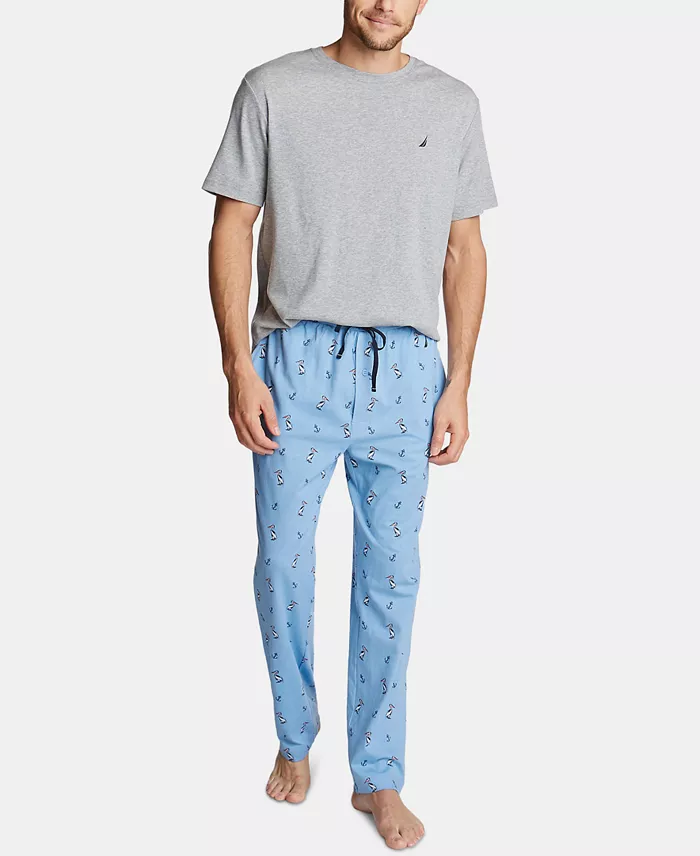 Men's Printed Cotton Pajama Pants - thumbnail 4