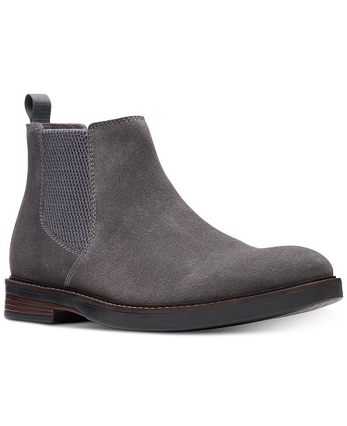 Clarks Men S Paulson Up Graphite Suede Casual Boots Reviews All Men S Shoes Men Macy S