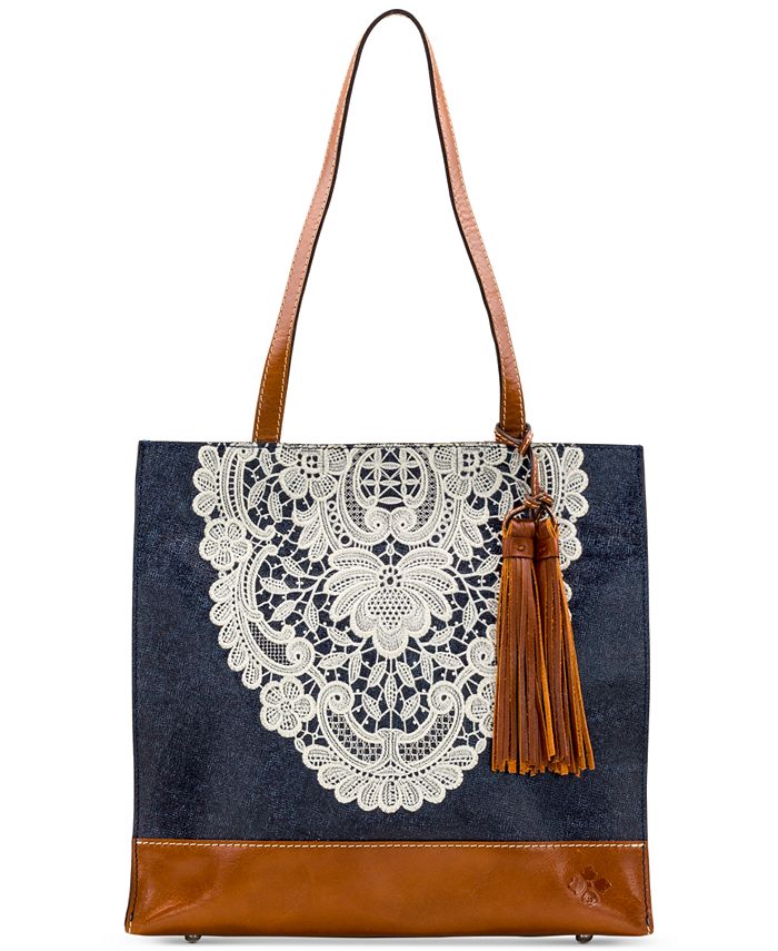 Patricia Nash Toscano Denim Crochet Tote Macy's