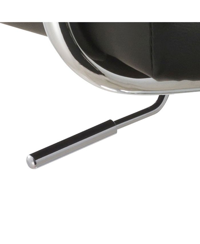 Ac Pacific Contemporary Adjustable Swivel Arm Bar Stool with Cushion