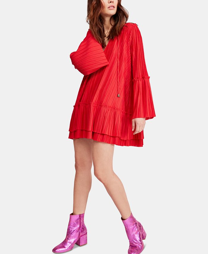 Free People Can t Help It Pleated Mini Dress Macy s