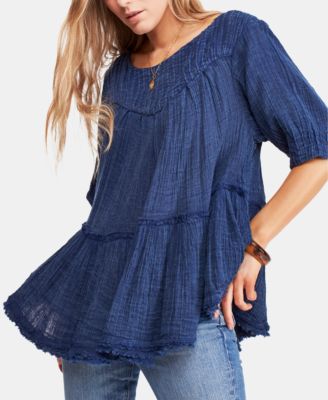 Free People - Mystery Land Fringe Cotton Tunic