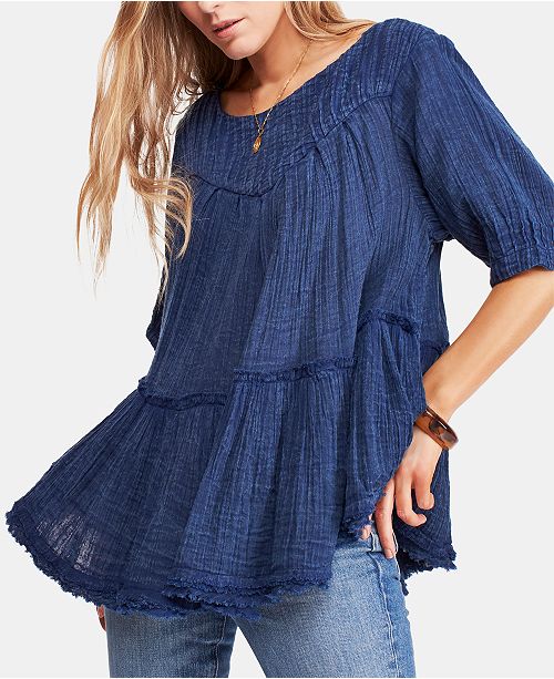 Free People Mystery Land Tunic Top Reviews Tops Women Macy S
