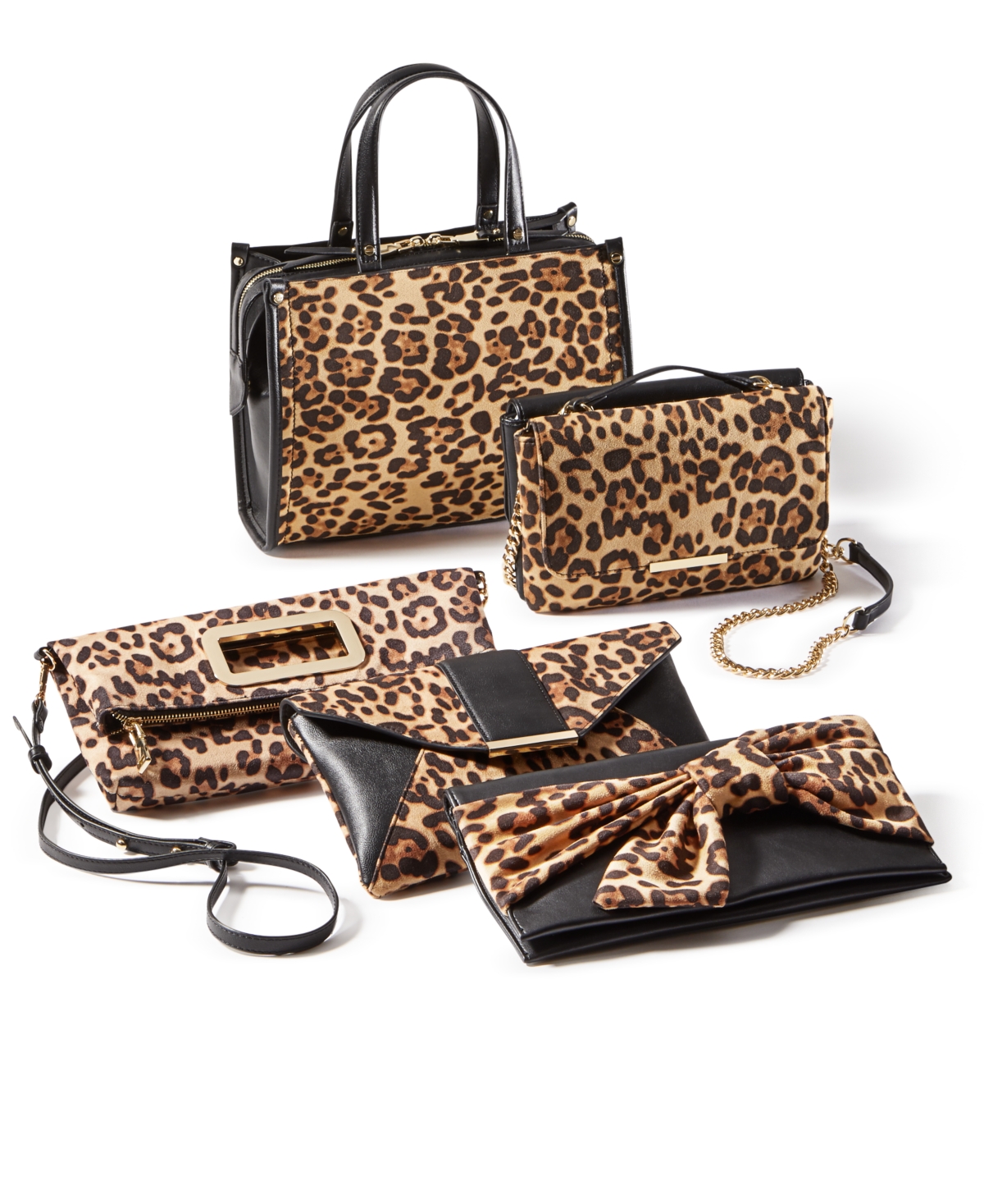 Shop Inc International Concepts Luci Leopard Print Clutch, Created For Macy's In Light Leo,gold