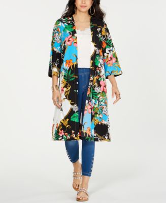 Thalia Sodi Floral-Print Kimono, Created for Macy's & Reviews - Tops ...