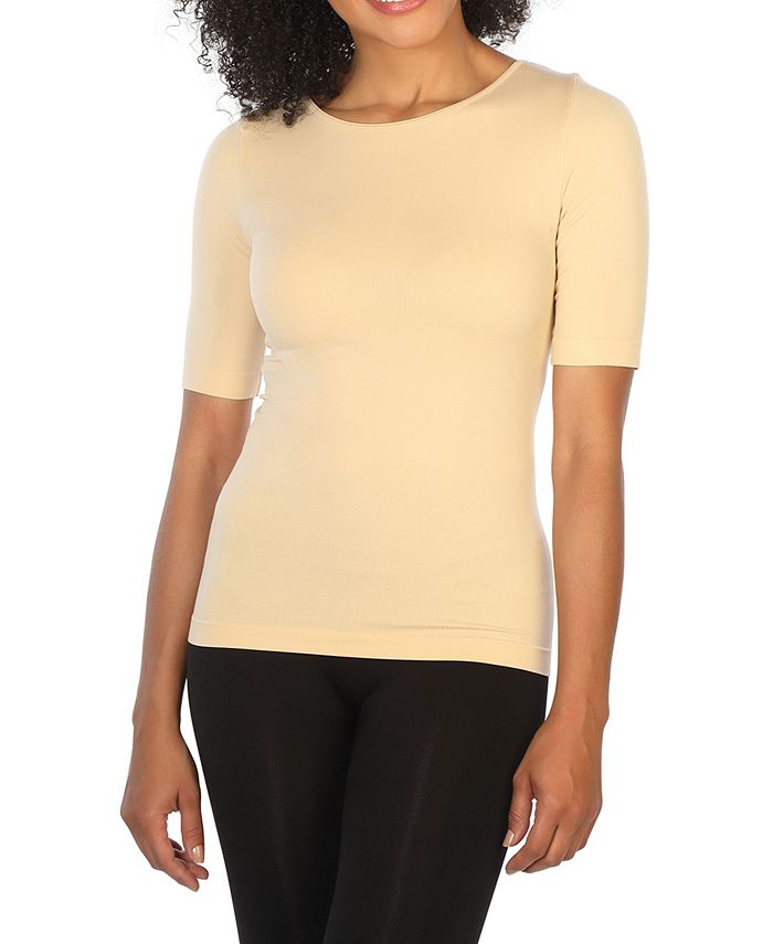 skinnytees 1/2 Sleeve Crew Neck Macy's