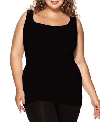 skinnytees Plus Floral Eyelet Tank 