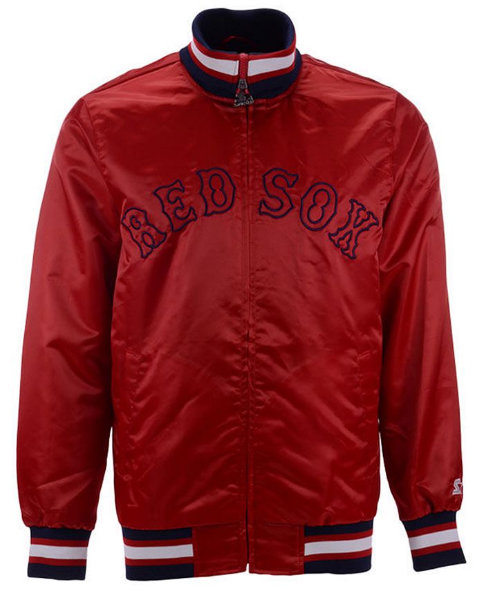 Starter Men's Boston Red Sox Captain Coop Satin Jacket - Macy's