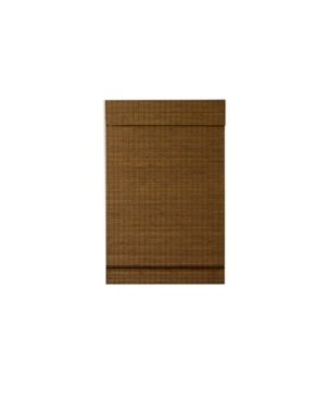 Cape Cod Cordless Flatweave Bamboo Roman Shade with Valance, Maple