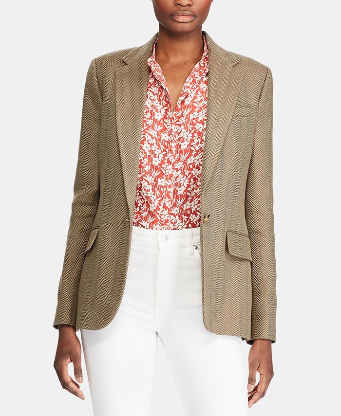Lauren Ralph Lauren Petite Herringbone Tweed Blazer & Reviews - Jacket &  Blazers - Petites - Macy's