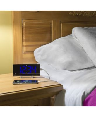 1.8" Curved Blue LED Atomic Dual Alarm Clock