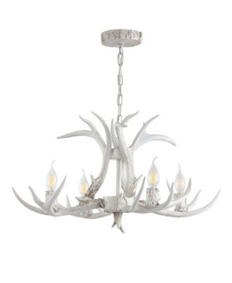 Eldora 26" Adjustable Resin Antler 4-Light LED Chandelier