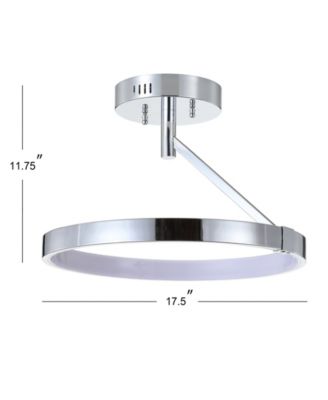Owen 17.5" Dimmable Integrated LED Metal Semi-Flush mount