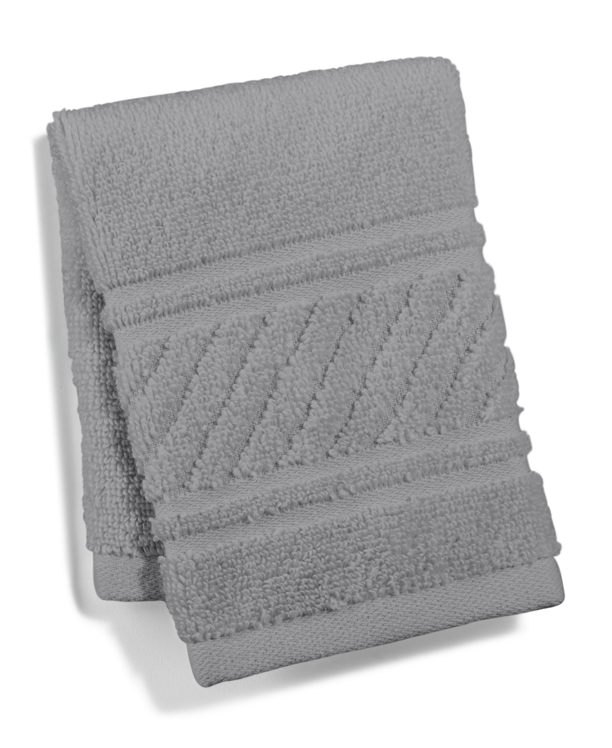 Martha Stewart Collection Spa 100% Cotton Washcloth, 13" X 13", Created For Macy's In Mourning D