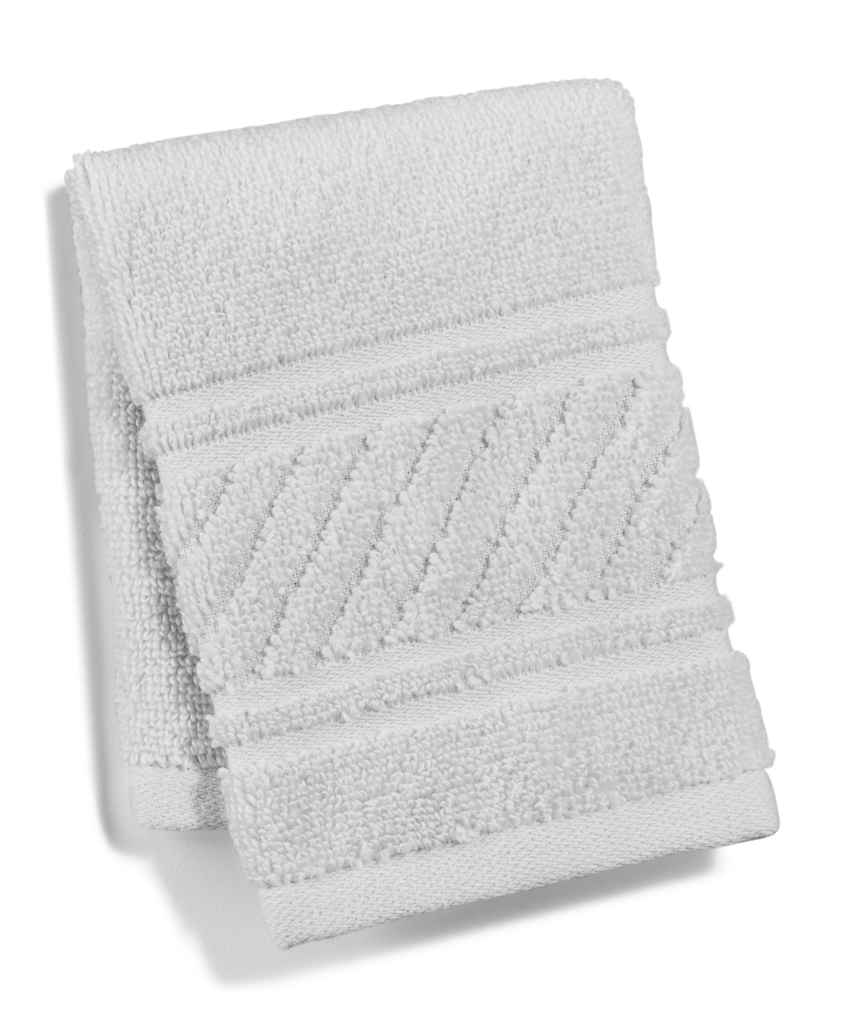 Martha Stewart Collection Spa 100% Cotton Washcloth, 13" X 13", Created For Macy's In Silver Pea