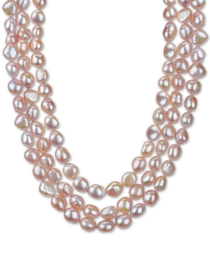 image of Baroque Cultured Pink Freshwater Pearl (11-12mm) Three-Strand 16