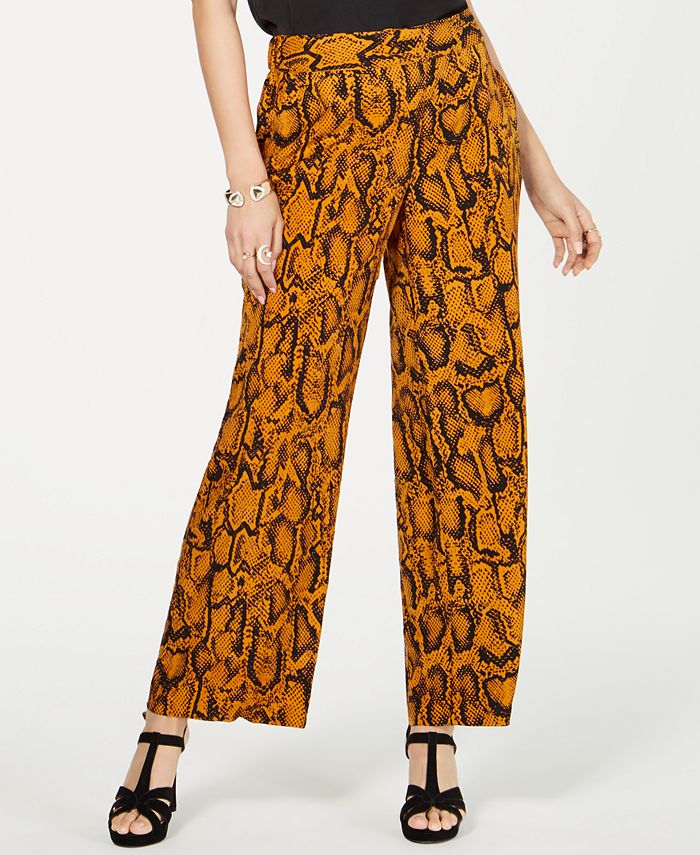 Thalia Sodi Animal Print Wide-Leg Pants, Created for Macy's & Reviews ...