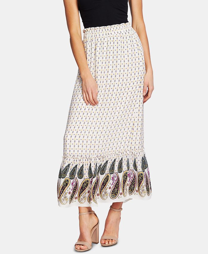 CeCe Paisley-Print Maxi Skirt - Macy's