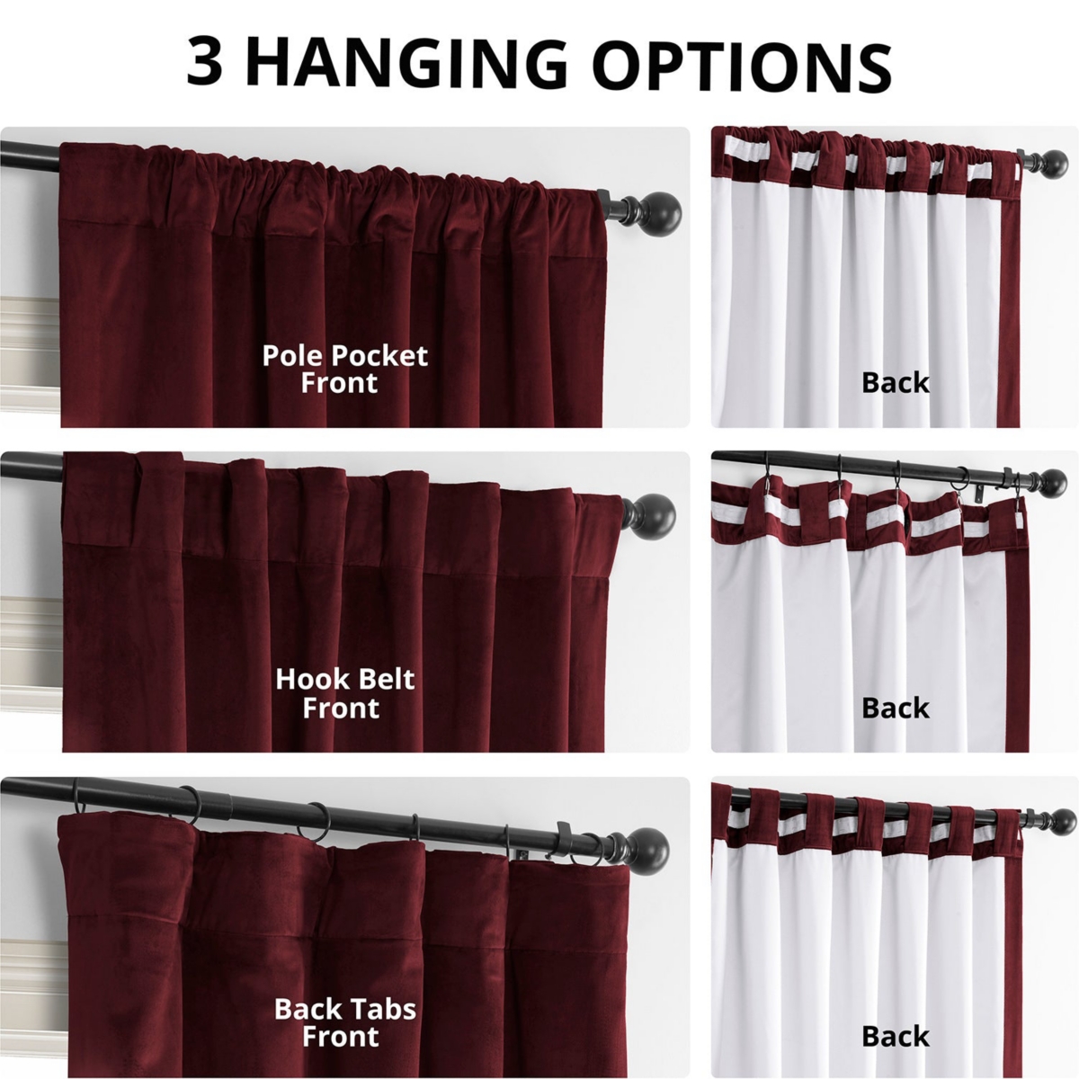 Half Price Drapes Burgundy Signature Velvet Blackout Curtain