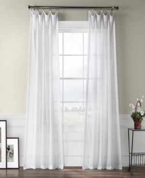 Exclusive Fabrics & Furnishings Sheer Curtain Panel, 50" X 84" In White