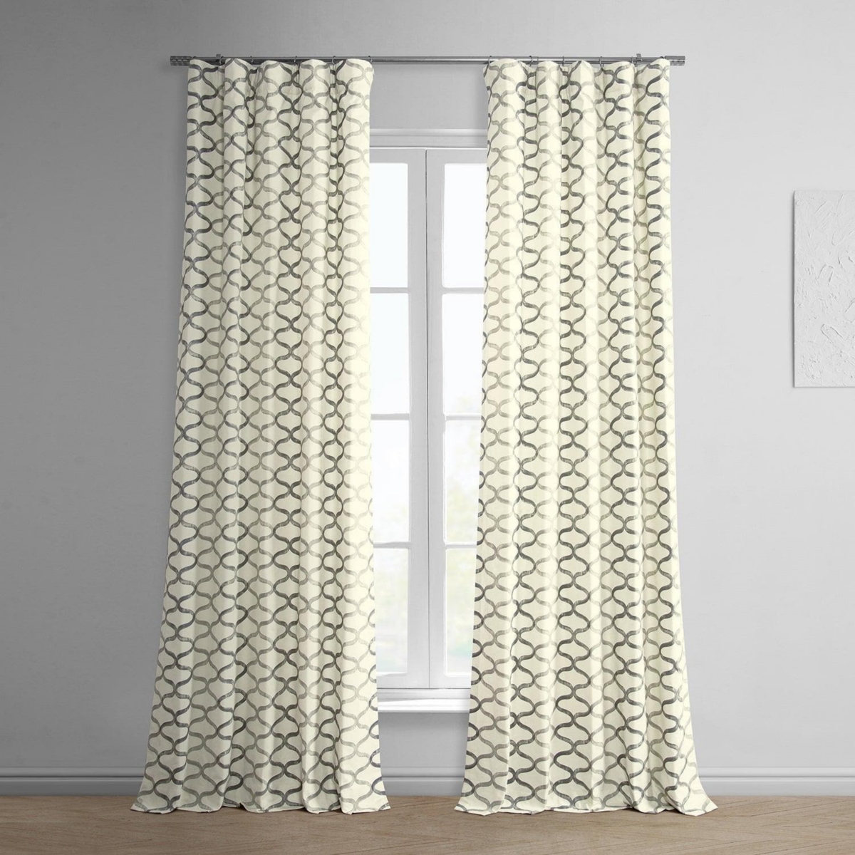 Half Price Drapes Illusions Geometric Printed Cotton Room Darkening Curtain