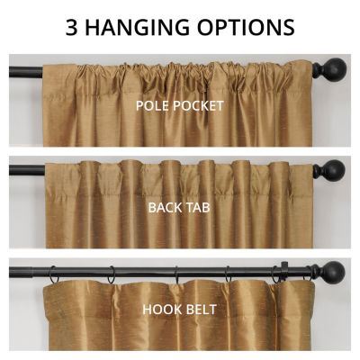 Vintage Textured Faux Dupioni Silk Blackout Curtain