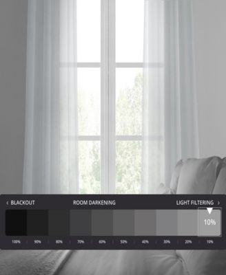 Grommet Textured Faux Linen Sheer Curtain