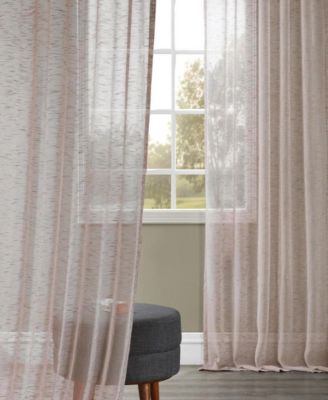 Open Weave Linen Blend Sheer Curtain