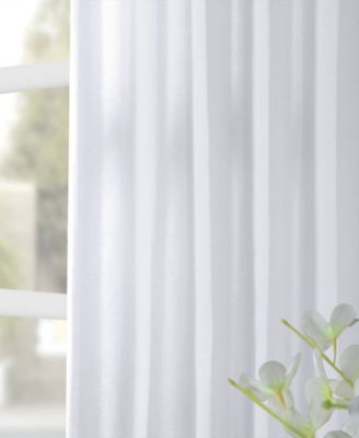 Crisp White French Linen Room Darkening Curtain